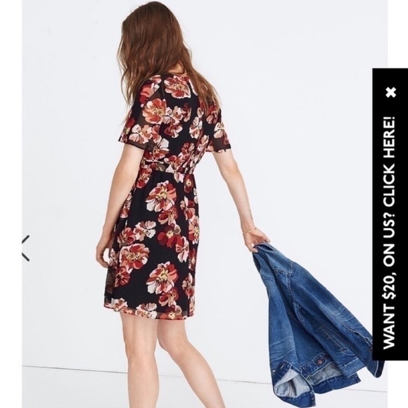 Madewell Dress Tulip Sleeve Mini Dress in French Rose - Picture 3 of 10